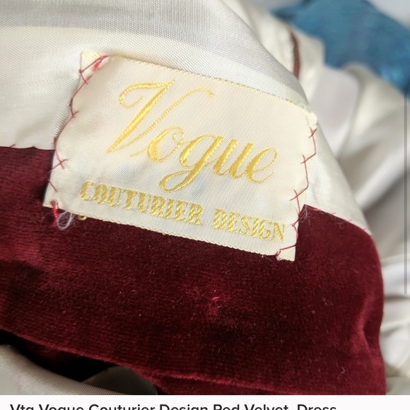 Vintage velvet holiday dress - Picture 4 of 5